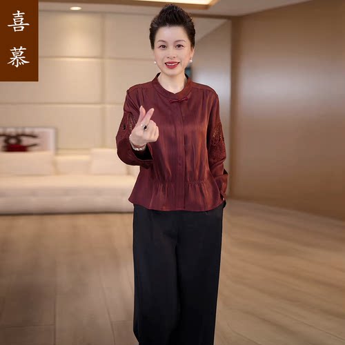 妈妈装2025新款国风套装