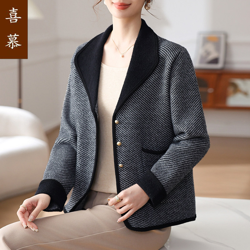 防风宽松型涤纶西装领新款常规