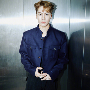 短款 夾克外套男女秋冬上衣 衣服小香風藍色西裝 歐洲王嘉爾明星同款