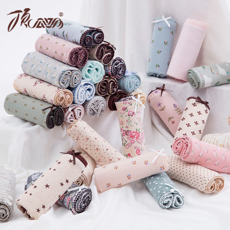 顶瓜瓜夏季薄款彩棉印花三角裤头