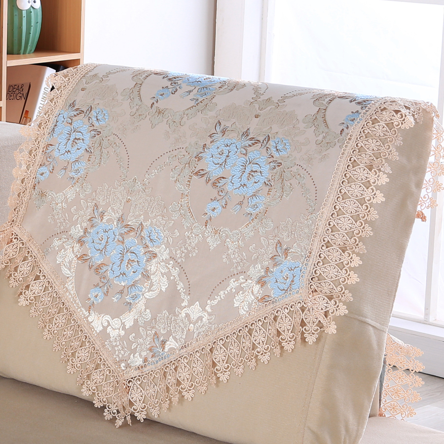 蕾丝欧式风靠背巾布艺沙发套罩