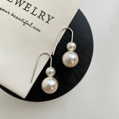 施家珍珠极简气质大珍珠耳环