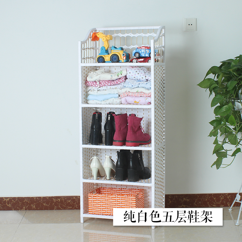 包邮藤编多层收纳架宿舍迷你简易竹编鞋柜实木鞋柜草编鞋架储物架