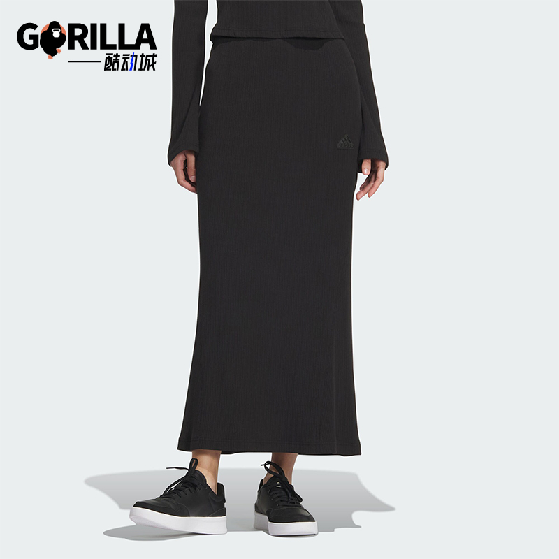阿迪达斯女士运动休闲半身裙