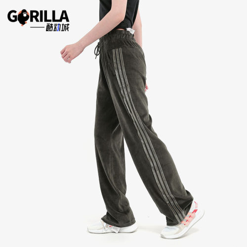 Adidas/阿迪达斯正品秋季女子新款运动裤针织宽松裤子EB3782