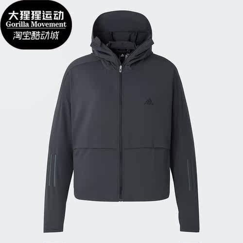 阿迪达斯女子轻薄帽檐面罩外套