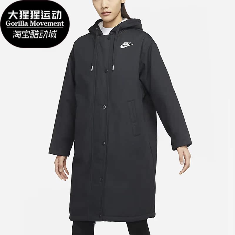 耐克女子中长款加绒外套