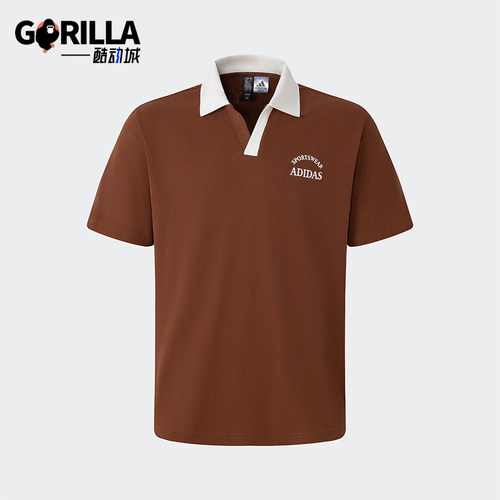 阿迪达斯男士针织短袖POLO衫