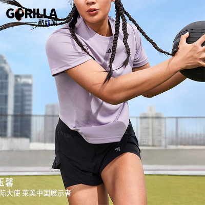 阿迪达斯女士透气运动短袖