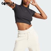 阿迪达斯正品 TEE女士短款 Adidas LNG RIB 紧身短袖 IT2547