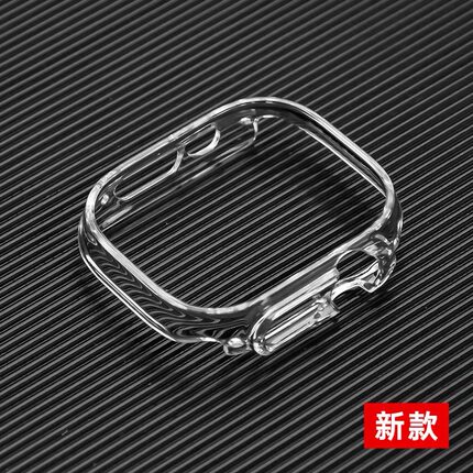 适用AppleWatch镂空壳一体手表保护壳iwatch苹果S9/8/7/6/5全包壳