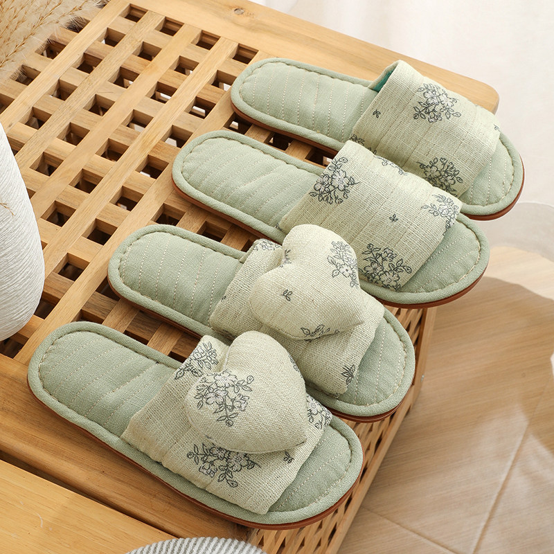 棉麻拖鞋家居室内情侣亚麻女士国潮男春秋无声地板静音防滑牛筋底