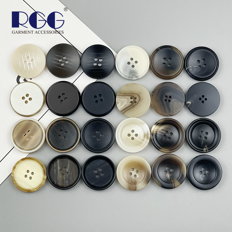 纽扣扣子风衣扣女装树脂黑色钮扣