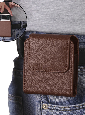 华为PX腰包适用puraX穿皮带挂腰皮套MOTO折叠razr60真皮壳男