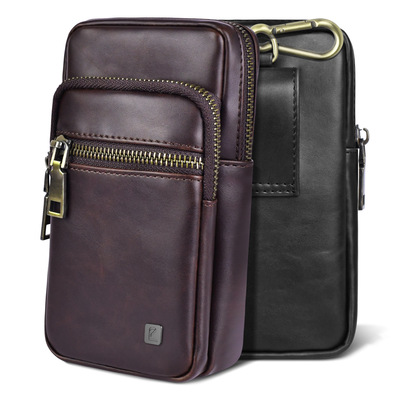 苹果16151413Promax运动穿皮带挂腰包适用IPhone16皮套拉链包