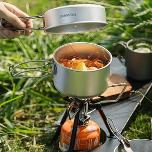 火枫轻骑铝锅套锅户外锅具炊具徒步轻量便携露营煎煮一体煮饭神器