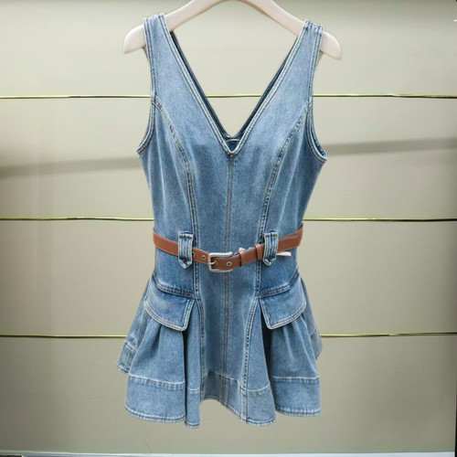 福正品2026夏季牛仔连衣裙XSJ3L02D-260