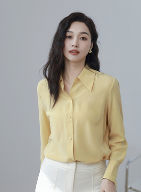 火桐hooton 百气显瘦质搭多色真丝长袖衬衫YT290