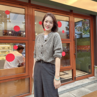 火桐hooton 邓肯花纱 大肚纱山羊绒纽扣开衫RP1037Y