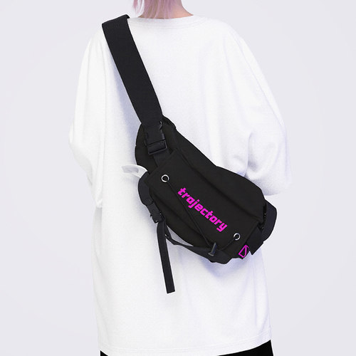 YONAIGA+原创设计ins机能休闲男个性帆布胸包单肩斜挎包腰包包女