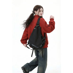 YONAIGA+原创ins大容量时尚工装设计感休闲男百搭单肩斜挎包包女