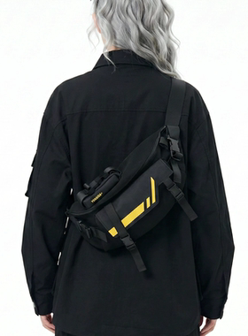 YONAIGA+原创ins潮酷机能小众胸包时尚百搭男运动单肩斜挎包包女