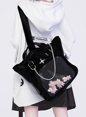 YONAIGA+原创大容量吧唧吉他痛包链条女士背包单肩手提斜挎包包女