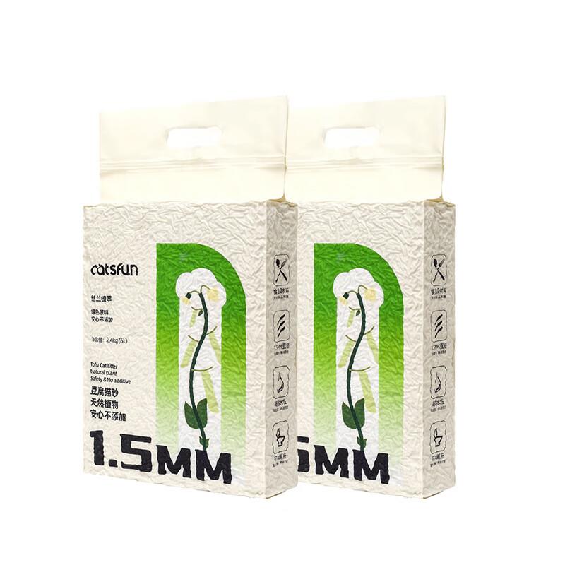 catsfun豆腐猫木薯猫砂0甲醛抑菌除臭无粉尘结团牢吸水快不粘底豌