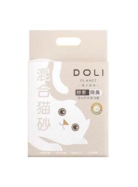 哆力星球doli酵素混合豆腐猫砂分解异味植物配方无尘猫砂2kg 6包2