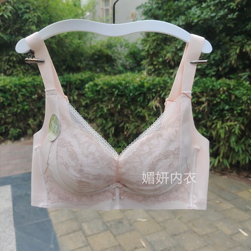 小胸无钢圈无侧骨中厚AB无磁0感聚拢调整文胸性感收副乳无痕内衣