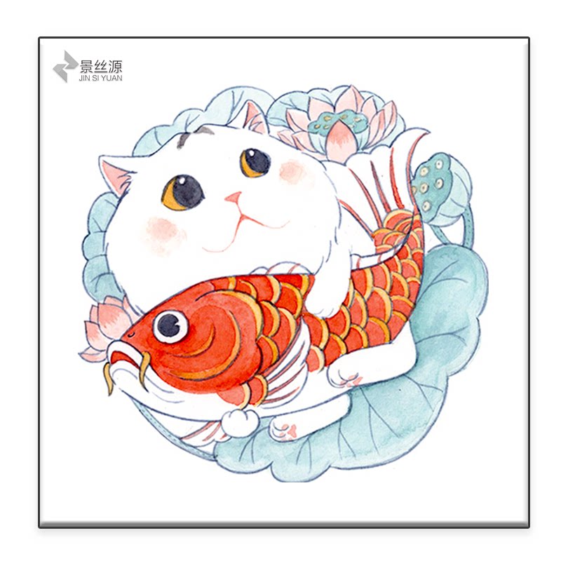 新品年画景泰蓝掐丝沙画手工套装材料体验包猪年背景墙装饰画