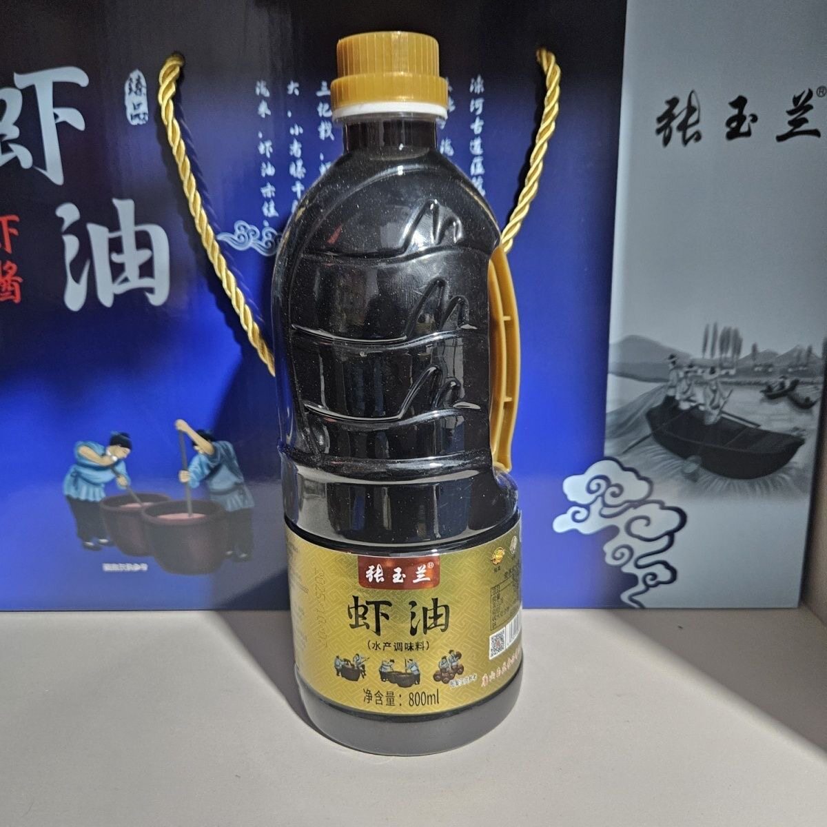 张玉兰大桶好虾油800ml煎炒炖调味凉拌火锅海鲜蘸料自然发酵商用