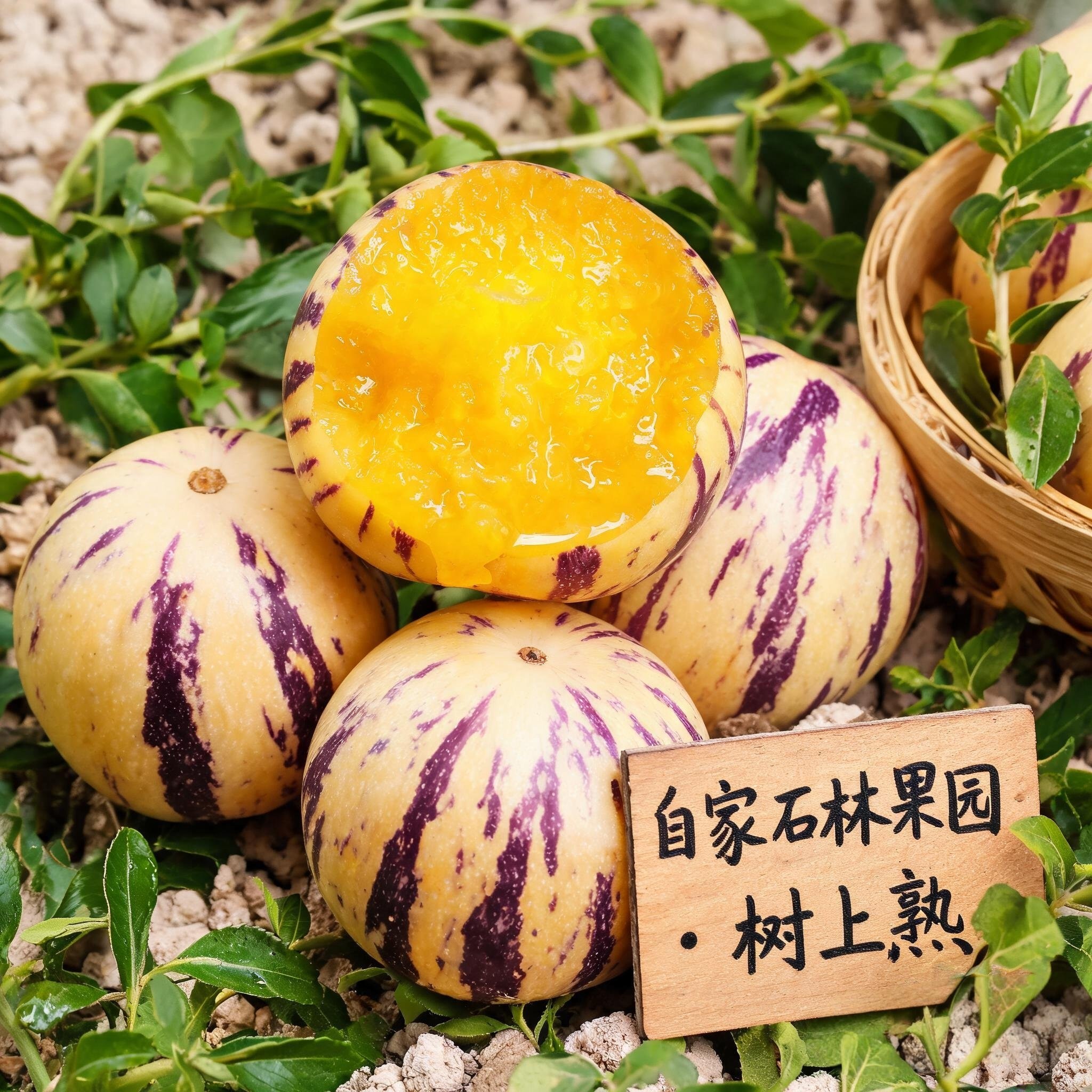 云南石林树上熟人参果含水量90%