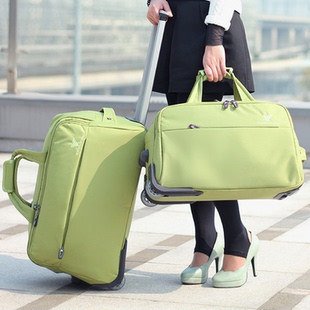 王子坊高品质拉杆包牛津布旅行袋登机大容量住校行李包学生轻便女