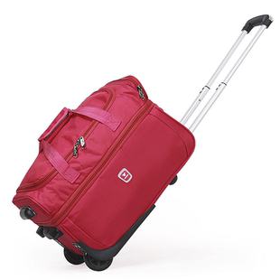 王子坊可扩展拉杆包双层旅行袋大容量防水登机行李包男学生住宿女