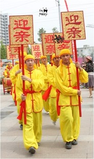 出租中式婚礼划龙舟服轿夫服装舞龙舞狮服腰鼓服装秧歌服装演出服