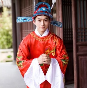 租中式装凤冠霞披状元服女驸马高考金榜题名状元服黄梅戏运动会