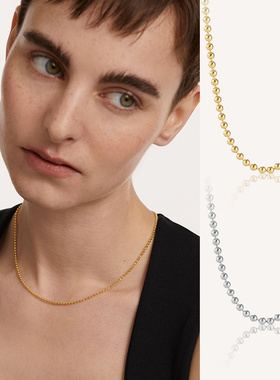 PDPAOLA纯银圆珠女日韩项链