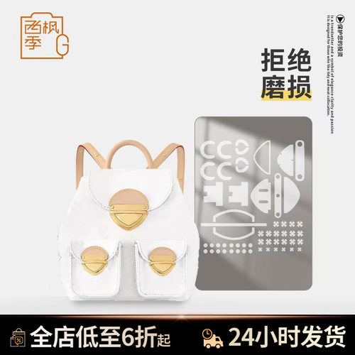 适用LV x TM VENICE白三彩双肩包五金保护膜防磨损掉色金属贴膜