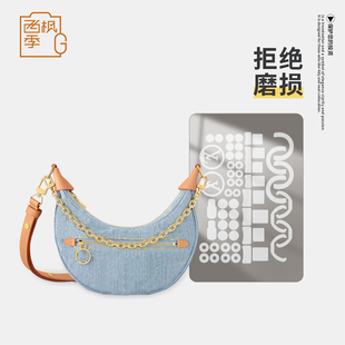 适用LV loop浅蓝丹宁牛仔豌豆包月亮包五金保护膜防磨损金属贴膜
