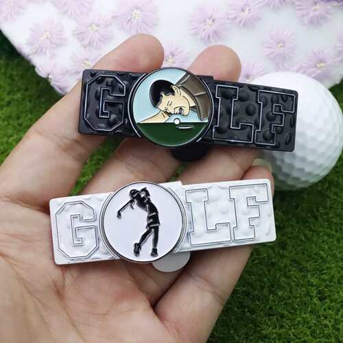 新款高尔夫马克夹 磁吸帽夹 烤瓷 金属 Golf Mark 夹子
