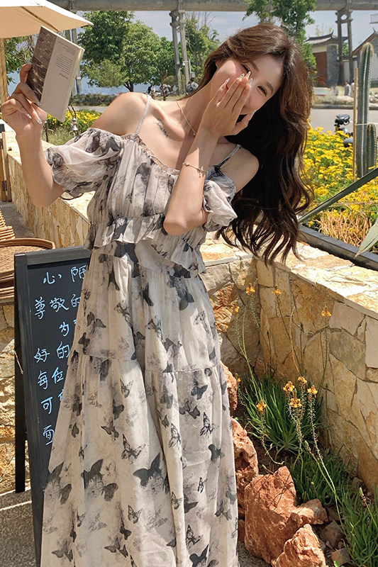 【现货】肩膀两穿连衣裙721-P125-K188,女装连衣裙,浙宝189