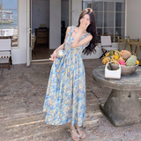 【现货】油画花卉连衣裙7119-P125-K188，女装连衣裙，浙宝189