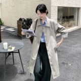 韩系拼接蕾丝袖口风衣8116-P175-K248，女装风衣，浙宝189