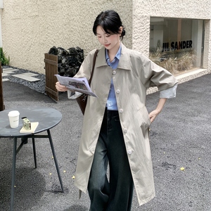 韩系拼接蕾丝袖口风衣8116-P175-K248图片