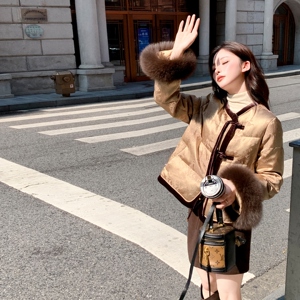 【现货】90绒真狐狸毛新中休闲羽绒服2693-P335-K448图片