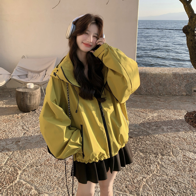 【现货】26春新款下摆抽绳连帽户外休闲外套6007-P155-K298，女装风衣，浙宝189