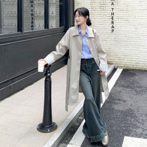 韩系拼接蕾丝袖口风衣8116-P175-K248图片