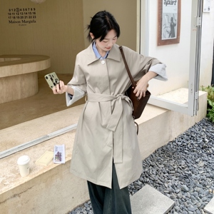 韩系拼接蕾丝袖口风衣8116-P175-K248图片