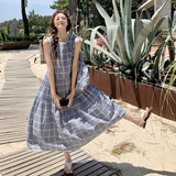 清凉感格子连衣裙7113-P135-K198，商品下架区，浙宝189